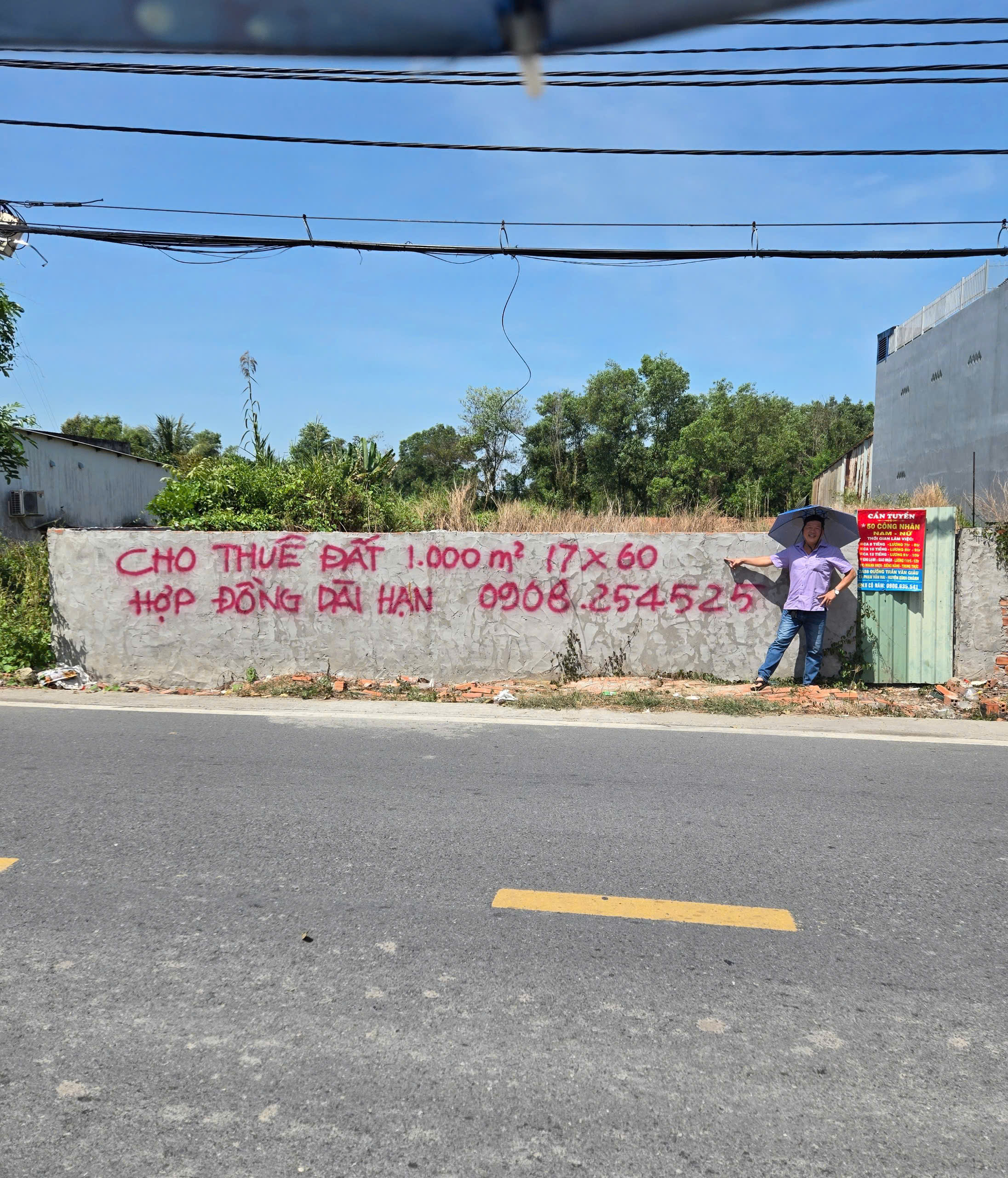 CHO THUÊ GẤP ĐẤT MT BÌNH CHÁNH - XÃ LÊ ĐÌNH CHI 1.000m2 (17x60 THỔ CƯ 655m2) GIÁ TỐT THƯƠNG LƯỢNG
