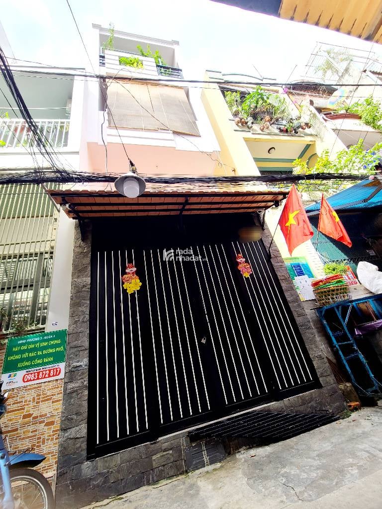 HẺM XE HƠI - NGUYỄN THIỆN THẬT - P.3 - QUẬN 3 - NHÀ MỚI ĐẸP VÀO Ở NGAY-DT: 34M2- 6 TỶ 75