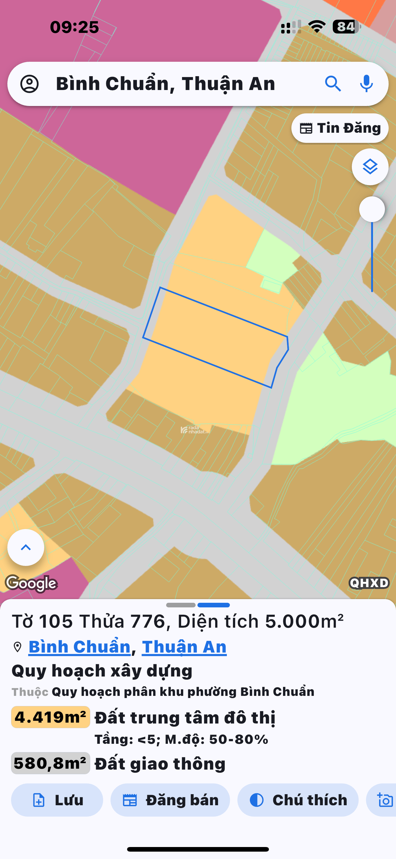 Đất Đô Thị Trung Tâm Bình Dương - 5000m2