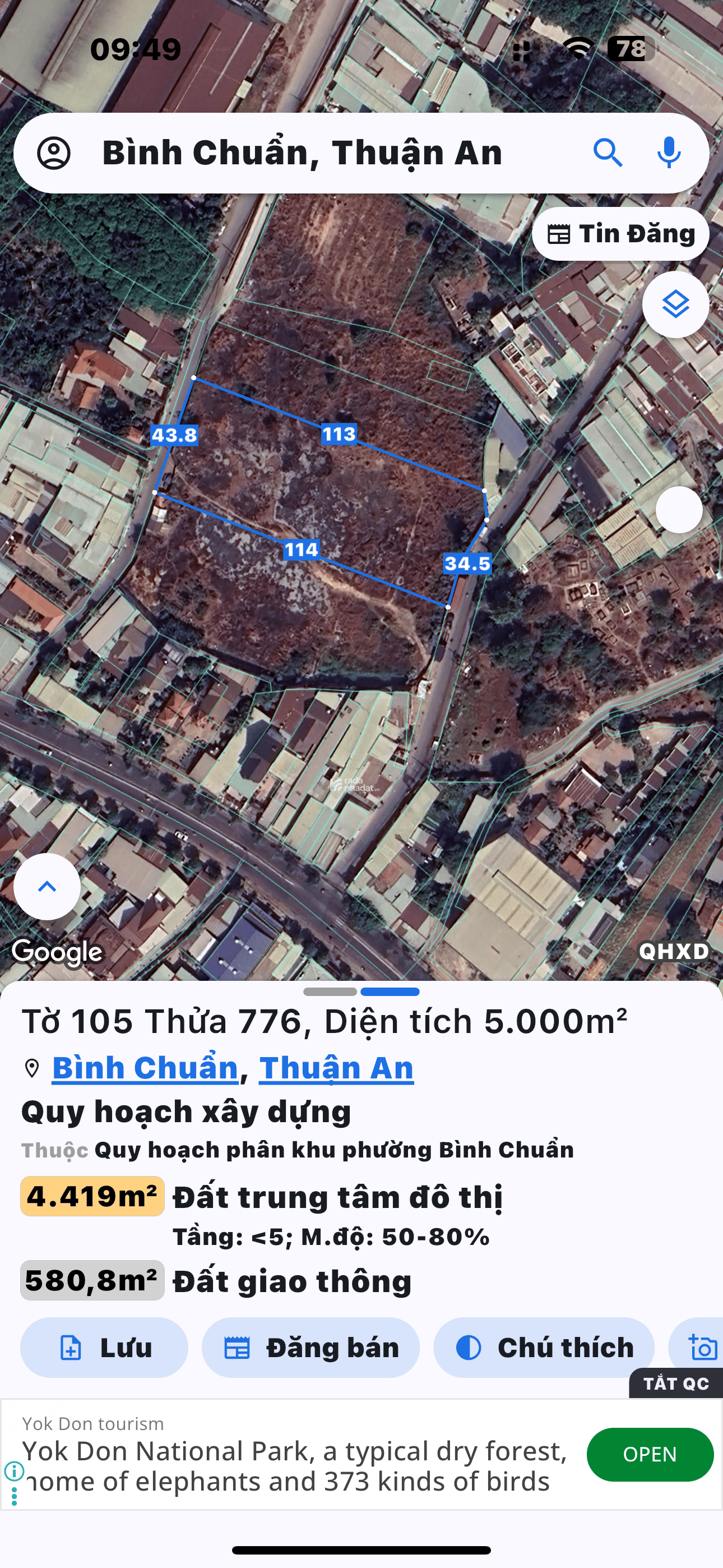 Đất Đô Thị Trung Tâm Bình Dương - 5000m2