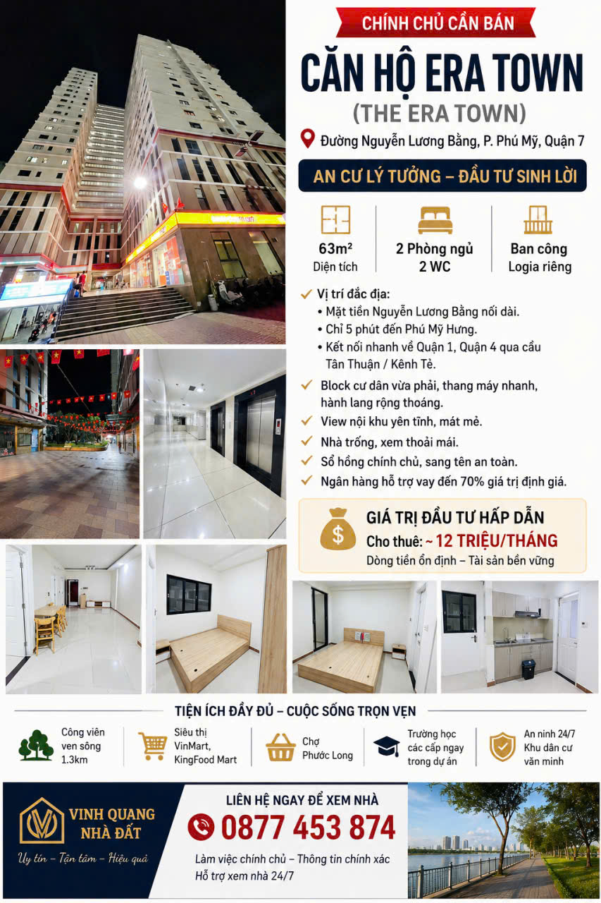 Căn hộ 2 phòng ngủ chỉ 3.7 tỷ, cách Phú Mỹ Hưng khoảng 5 phút