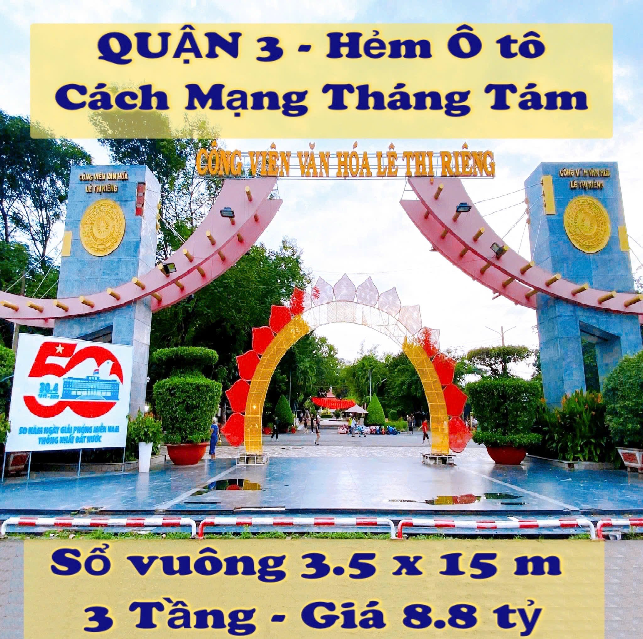 Bán nhà Hẻm Ô tô Cách Mạng Tháng Tám, Quận 3, Sổ vuông 3.5x15m , 3 Tầng, 8.8 tỷ