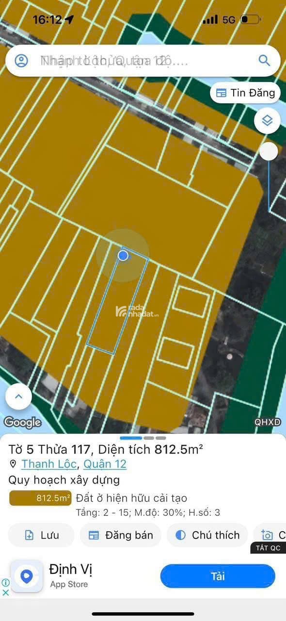 BÁN ĐẤT KHU NHÀ PHỐ CAO CẤP TL43 - CÁCH HÀ HUY GIÁP CHỈ 150M