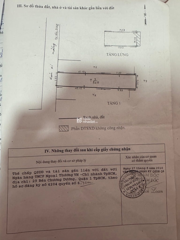 4 TẦNG BTCT - HẬU GIANG -P.11- Q.6- DT: 54M2 -5 TỶ 6