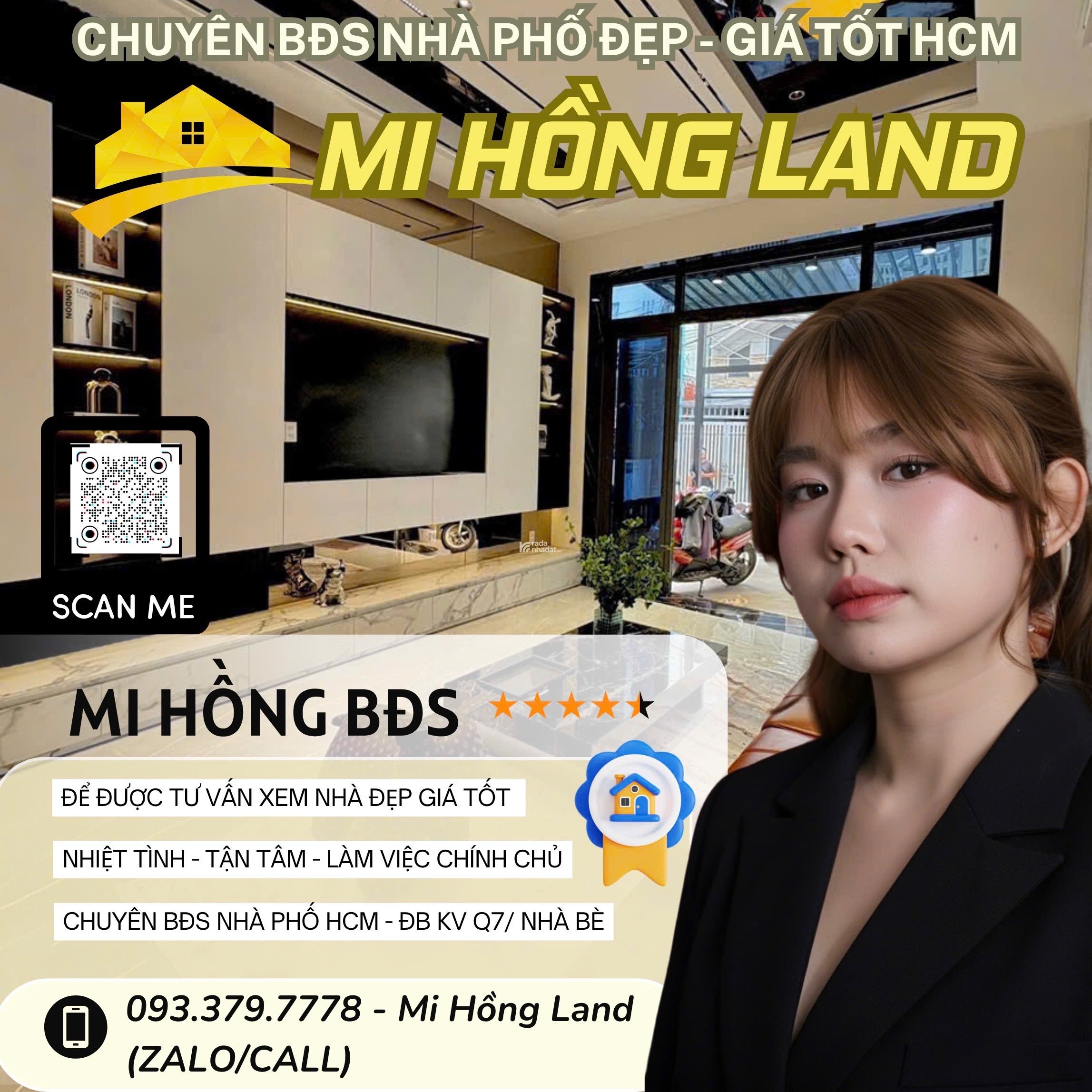 Siêu Phẩm Nhà Phố Cao Cấp, Huỳnh Tấn Phát Q7, 70M2, 7Tỷ390 TL