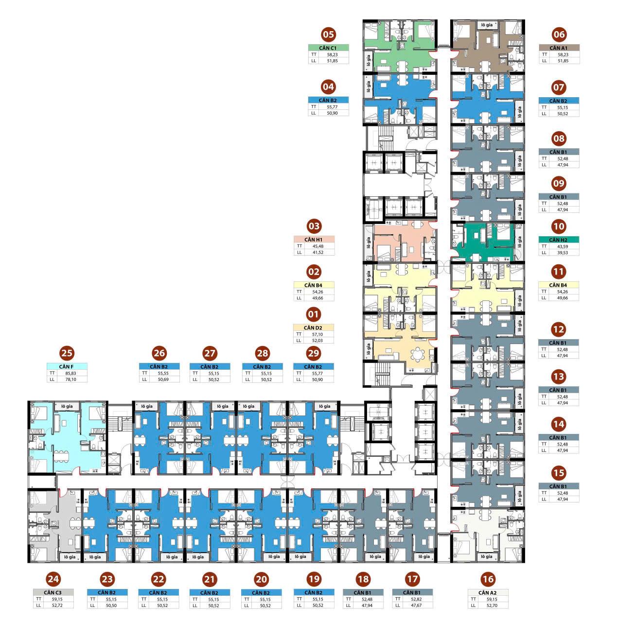 Bán nhanh căn 2PN suất nội bộ view Đông Nam. Chiết khấu 160tr, giá HĐ chỉ 2,681tỷ