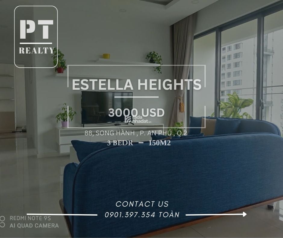 CĂN HỘ ESTELLA HEIGHTS 3PN - ĐẲNG CẤP & TIỆN NGHI