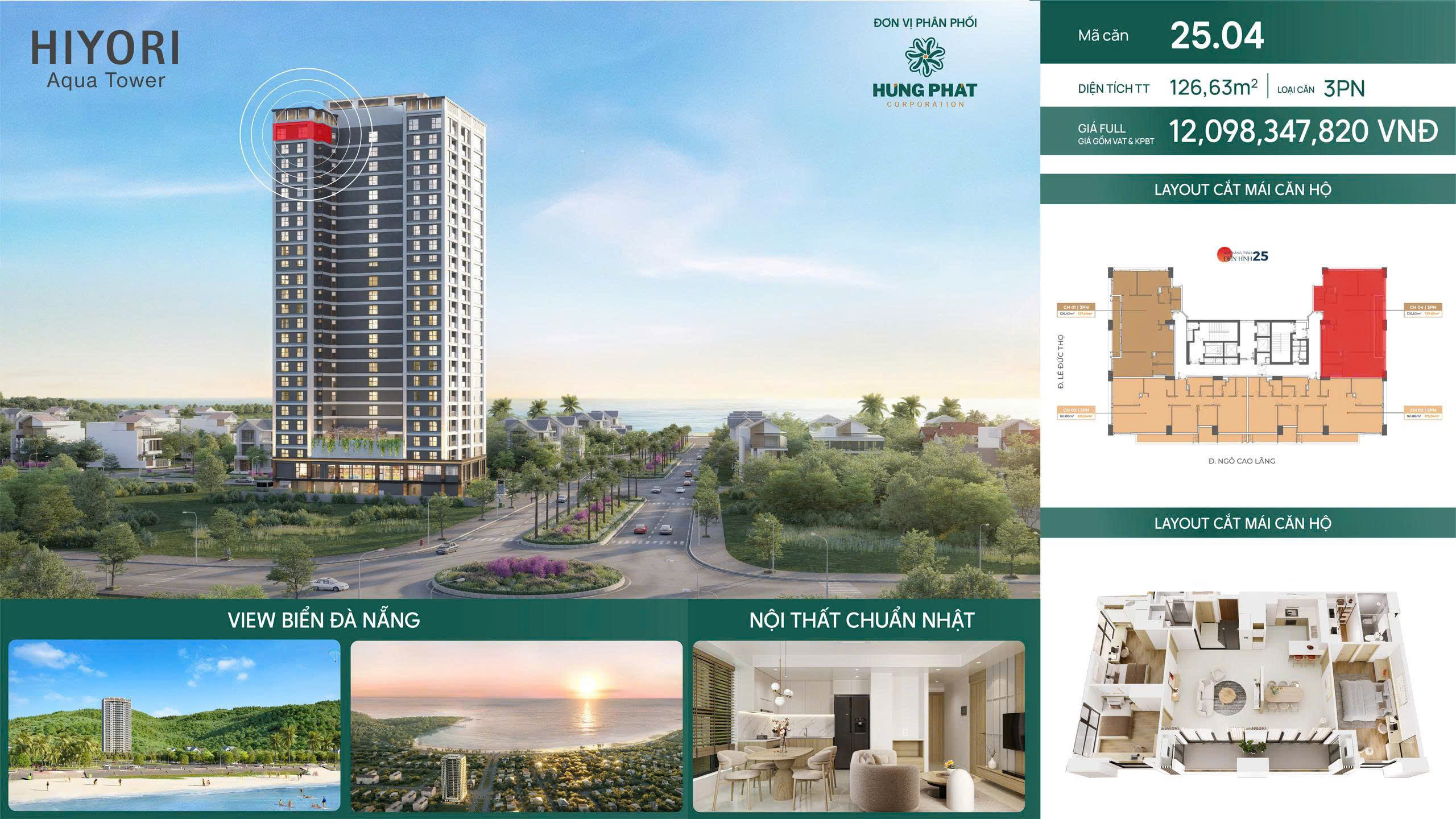 Hiyori Aqua Tower Cơ hội cuối sở hữu căn hộ chuẩn Nhật bên biển Sơn Trà