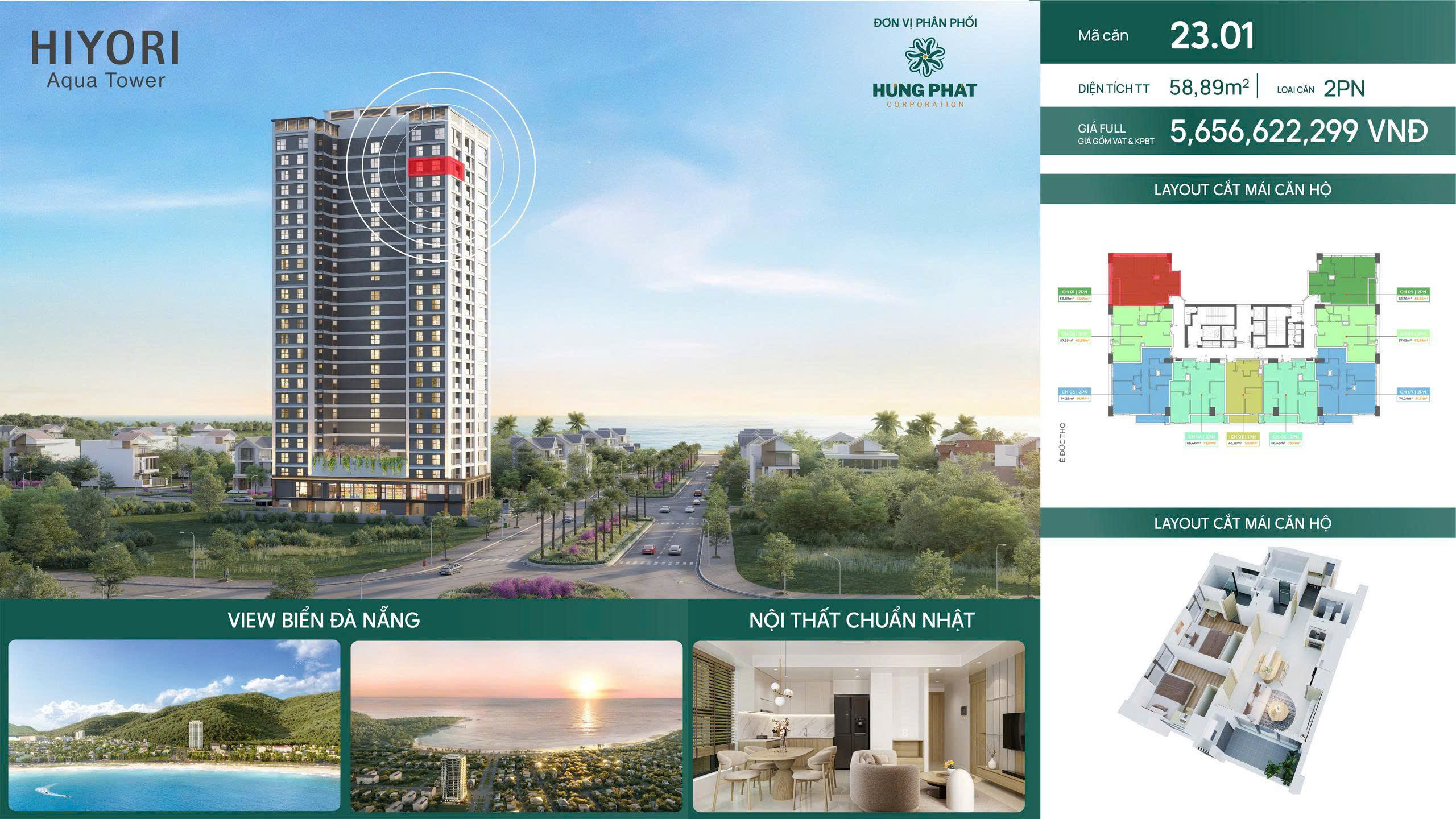 Hiyori Aqua Tower Cơ hội cuối sở hữu căn hộ chuẩn Nhật bên biển Sơn Trà