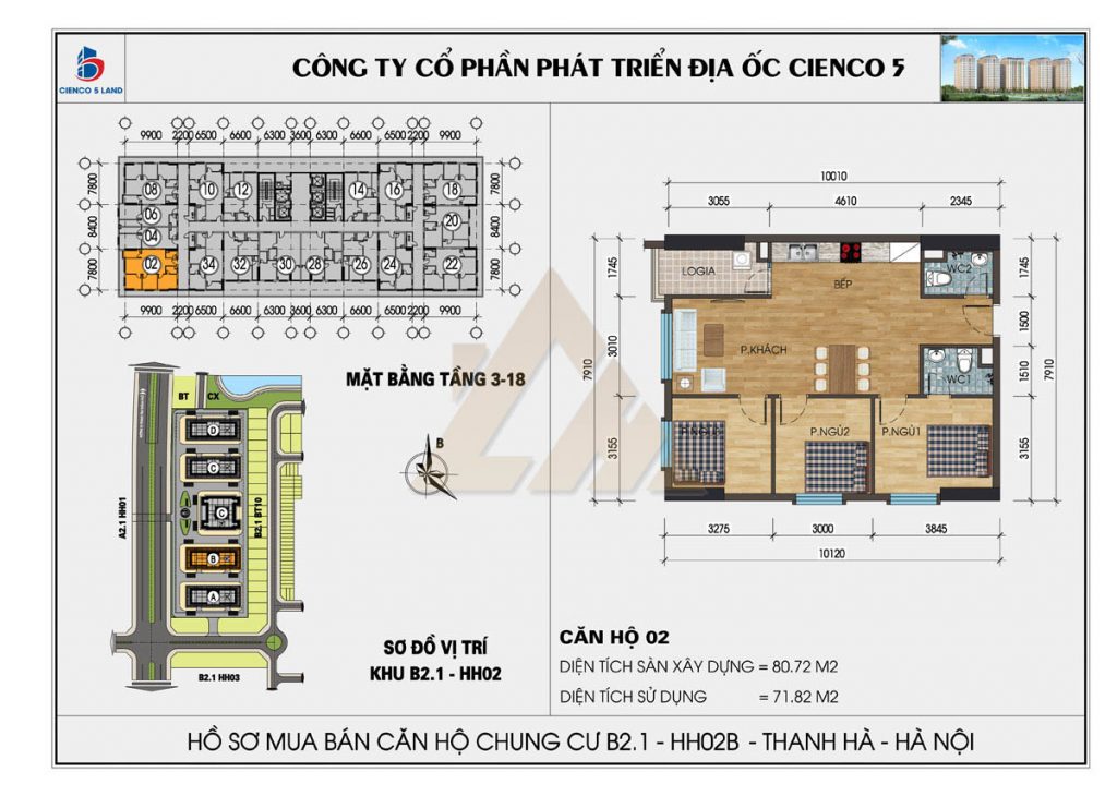 Bán căn hộ góc chung cư Thanh Hà Cienco 5 View thoáng, full nội thất cao cấp