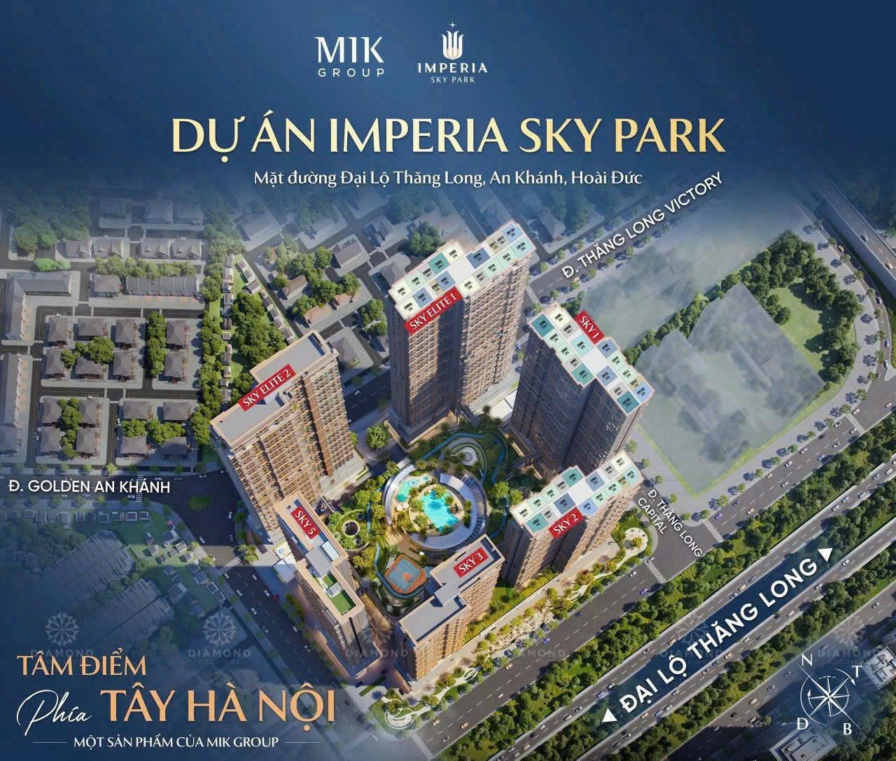 Chỉ cần đóng từ 1 tỷ 7 đã sở hữu dự án Imperia SkyPark với tòa Elite 1 tầng cao giới hạn căn đẹp