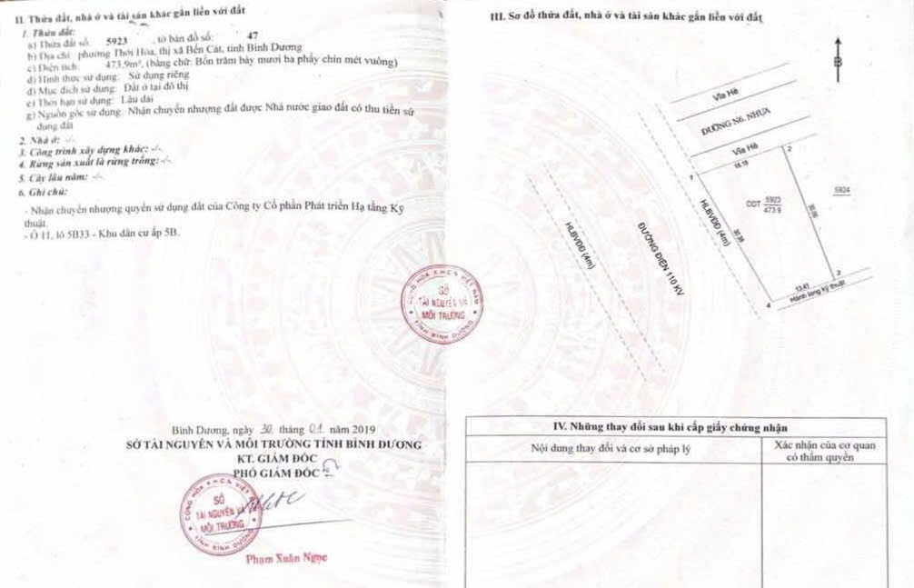 Bán lô đất mỹ phước 4, thới hòa , hồ chí minh ( bến cát cũ )