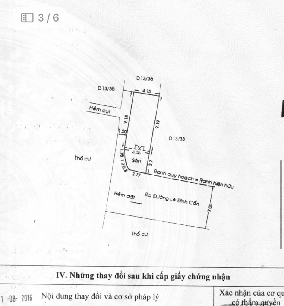 SIÊU PHẨM 51M2 - LÔ GÓC - 4X13 - LÔ GÓC THOÁNG MÁT - SỔ SẴN MUA NGAYLê đình cẩn tân tạo bình tân