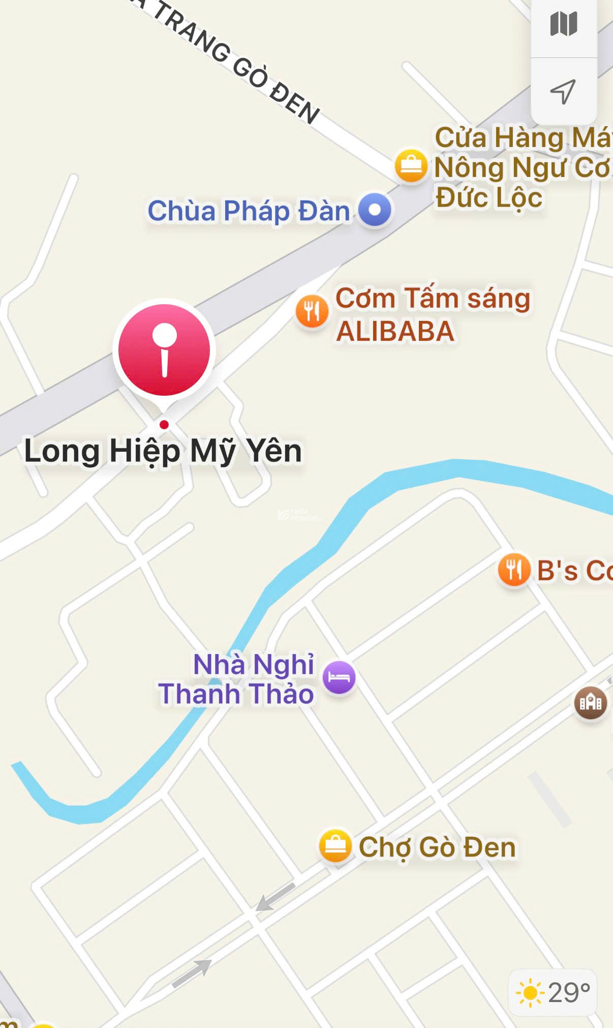CHO THUÊ NHÀ CẤP 4 DT 125M2 GẦN CHỢ GÒ ĐEN ,LONG AN, MẶT TIỀN ĐƯỜNG LỚN