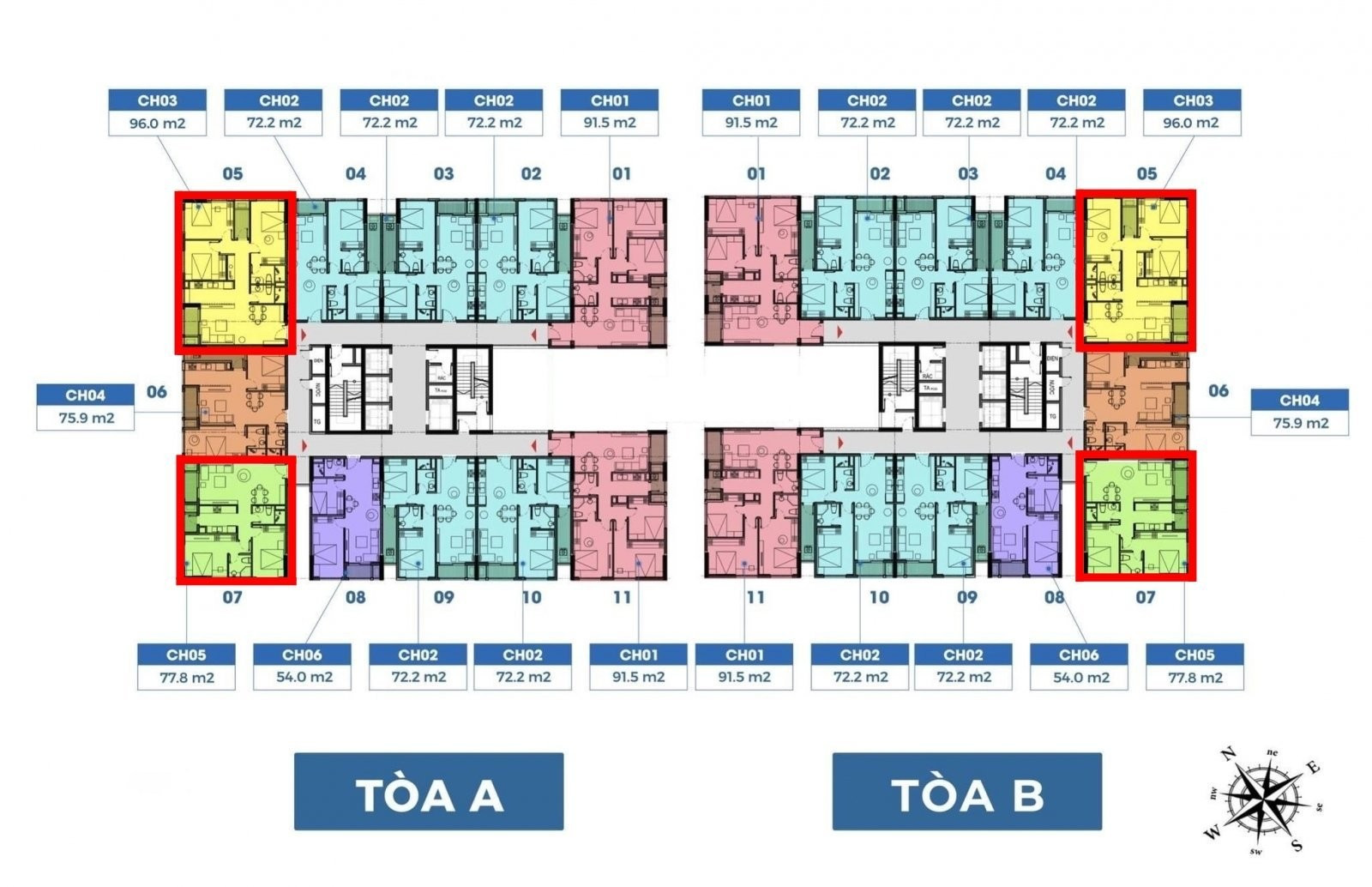 Bán căn hộ 2PN diện tích 72m2 The Charm An Hưng, sẵn sổ đỏ nhận nhà luôn, giá chỉ 5.7 tỷ