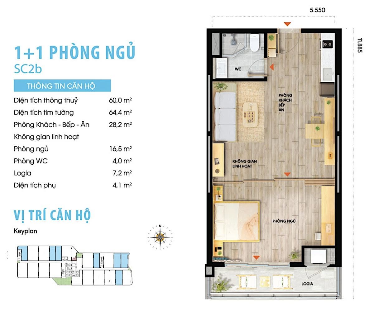 Căn hộ TTC Plaza Đà Nẵng (trên Aeon Mall) - giá từ 2,3 tỷ - sẵn sàng bàn giao ngay