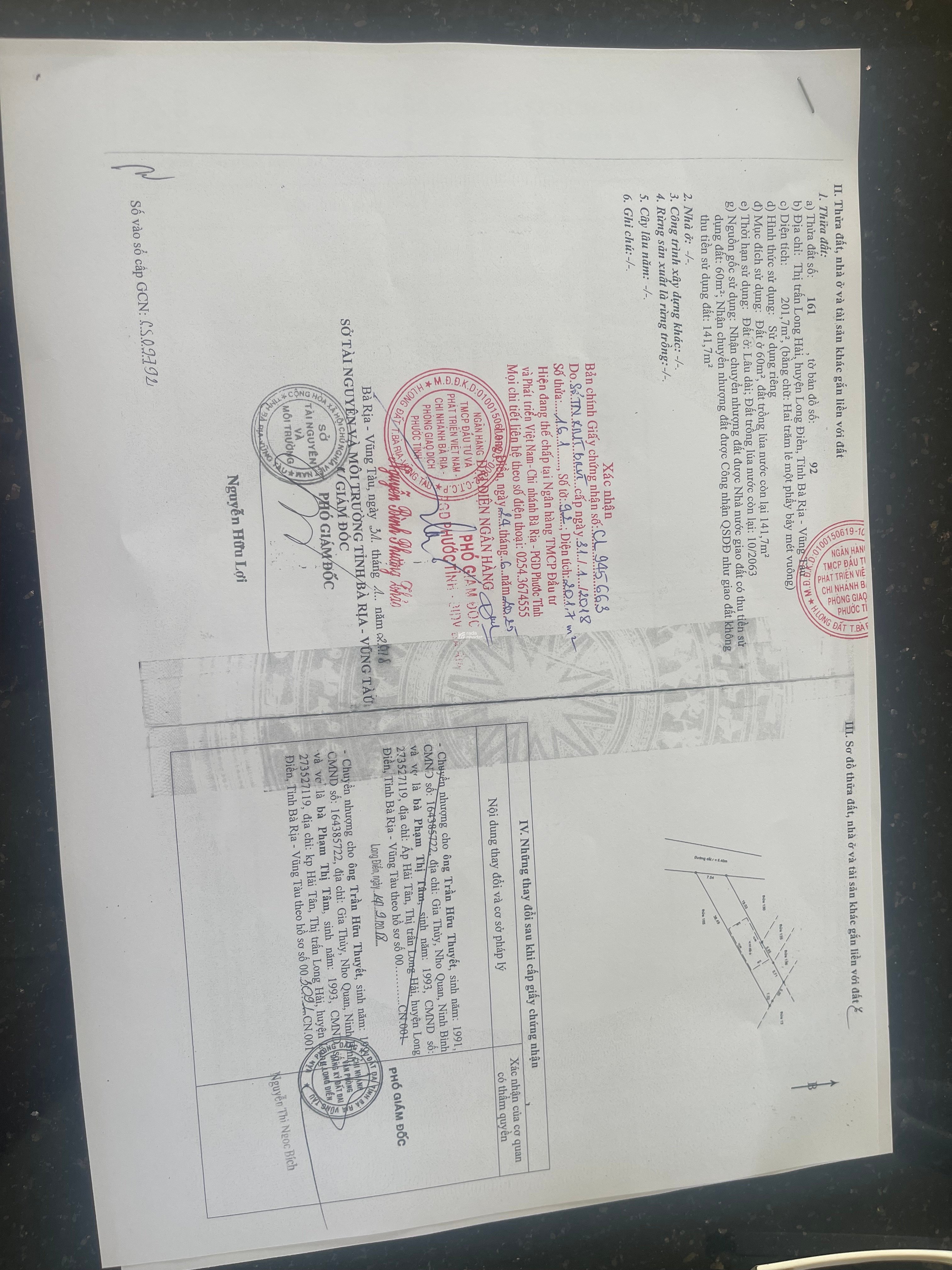 Bán nhà tại xã long hải TP TPHCM