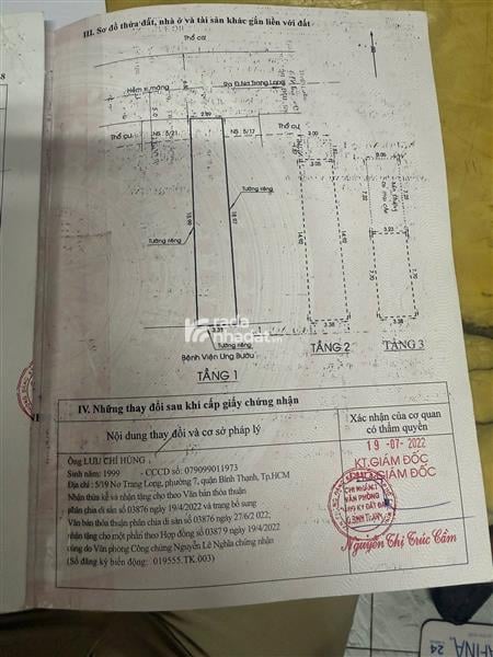 KHU HIẾM HIẾM NHÀ BÁN - SÁT NGAY MẶT TIỂN NƠ TRANG LONG - NGAY BỆNH VIỆN - CHDV 60M 4 TẦNG 40 TRIỆU