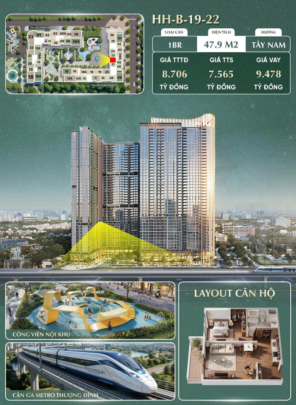 1pn Sở Hữu Tầm View Công Viên Nội Khu & Trực Diện Ga Metro Thượng Đình Siêu Thoáng !!!
