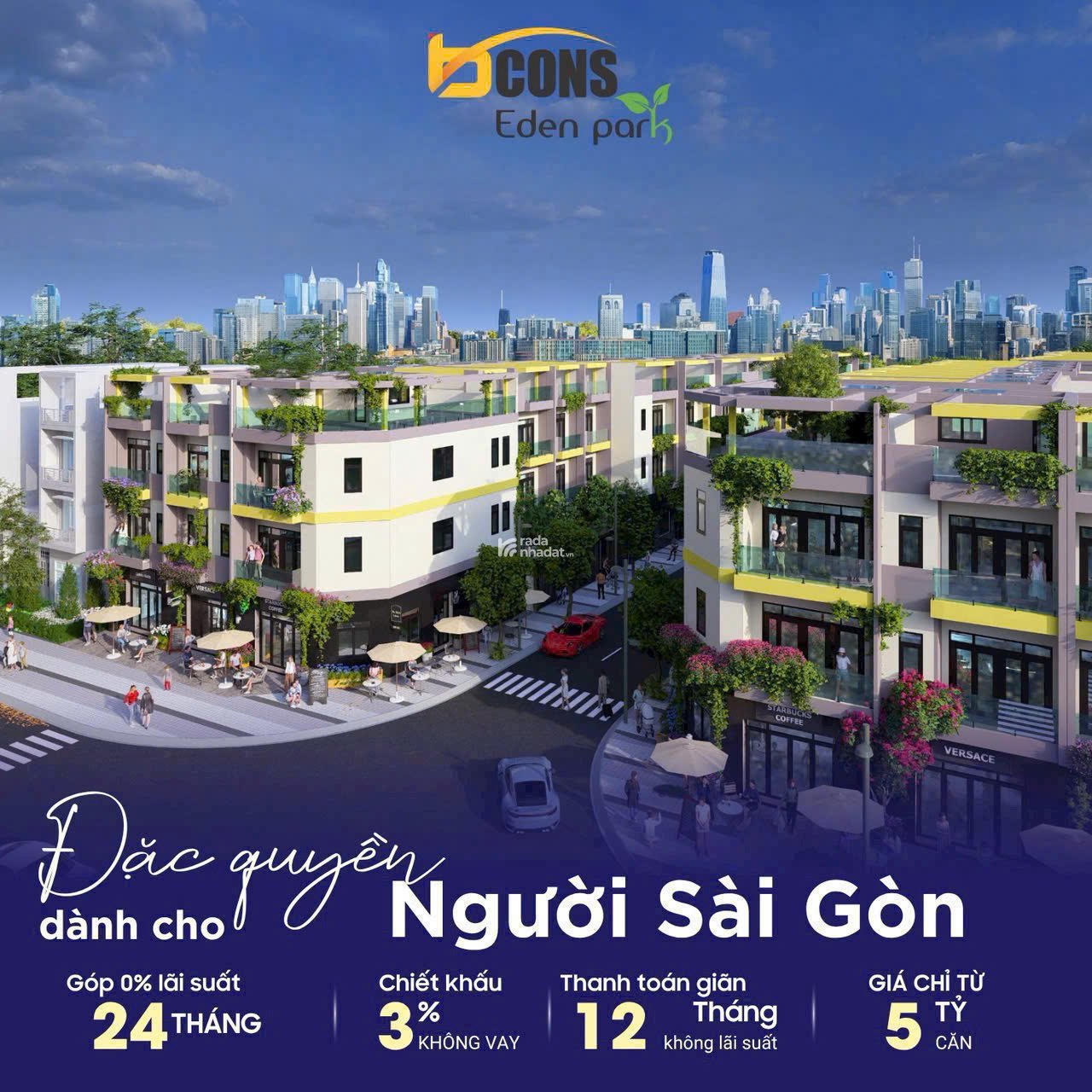 Nhà phố Bcons đường Bình Thung BD 1 trệt 2 lầu 1 tum chỉ từ 6.5 tỷ/căn. Tặng ngay 3 chỉ vàng