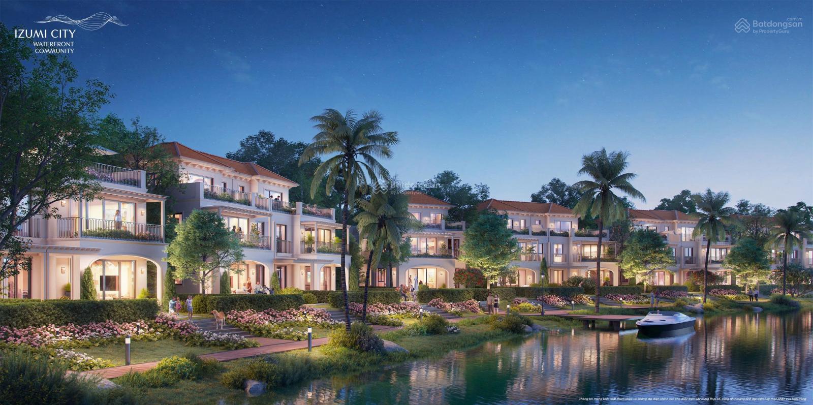 Nhà phố vườn ven sông Izumi City - chỉ cách Vinhomes Quận 9 qua cầu Đồng Nai 2 - sân vườn 54m2