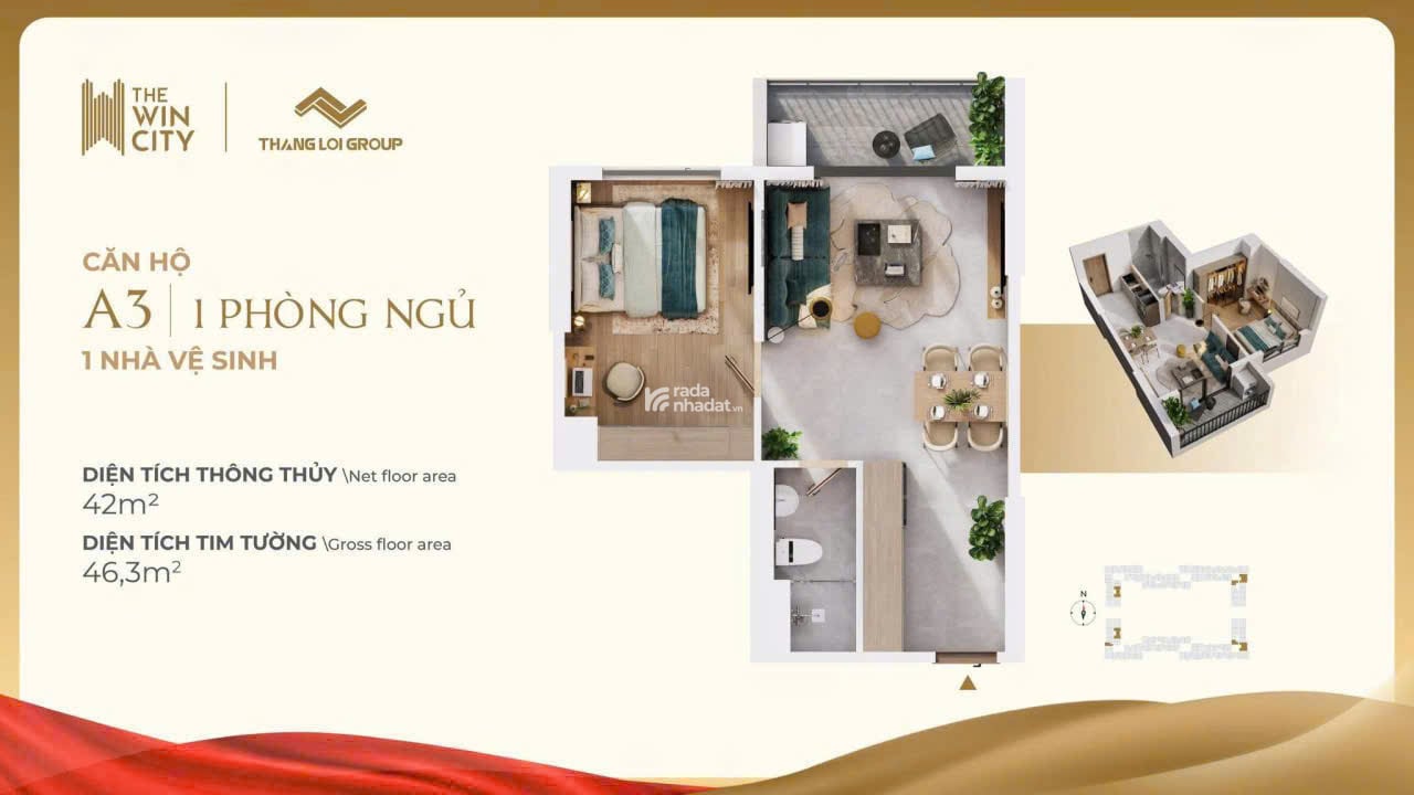 Tặng full nội thất GỖ AN CƯỜNG cho 300 căn."Booking 20tr có hoàn lại"