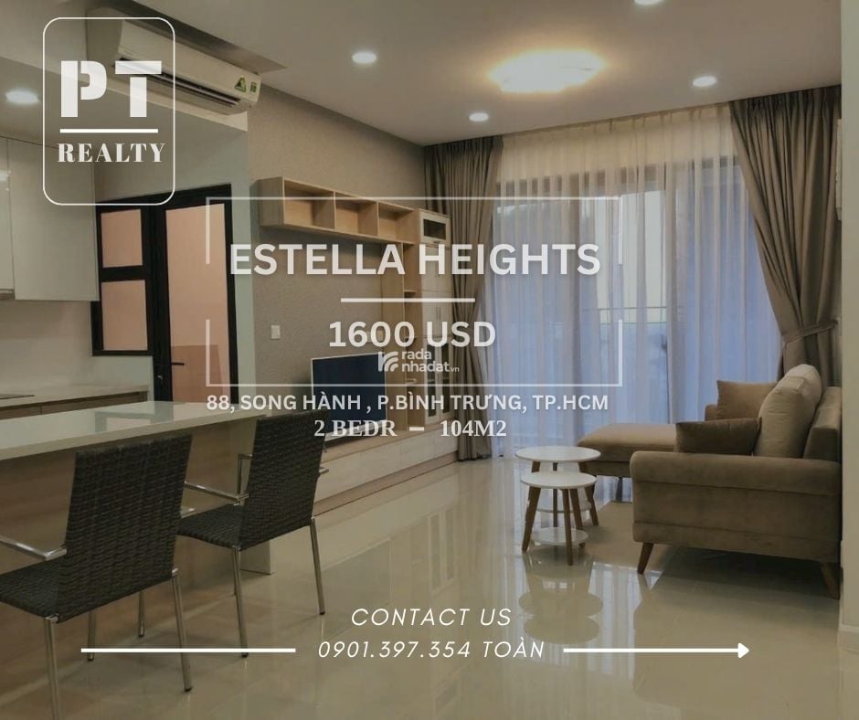  Estella Heights - 2PN, full nội thất, nhà đẹp như hình 