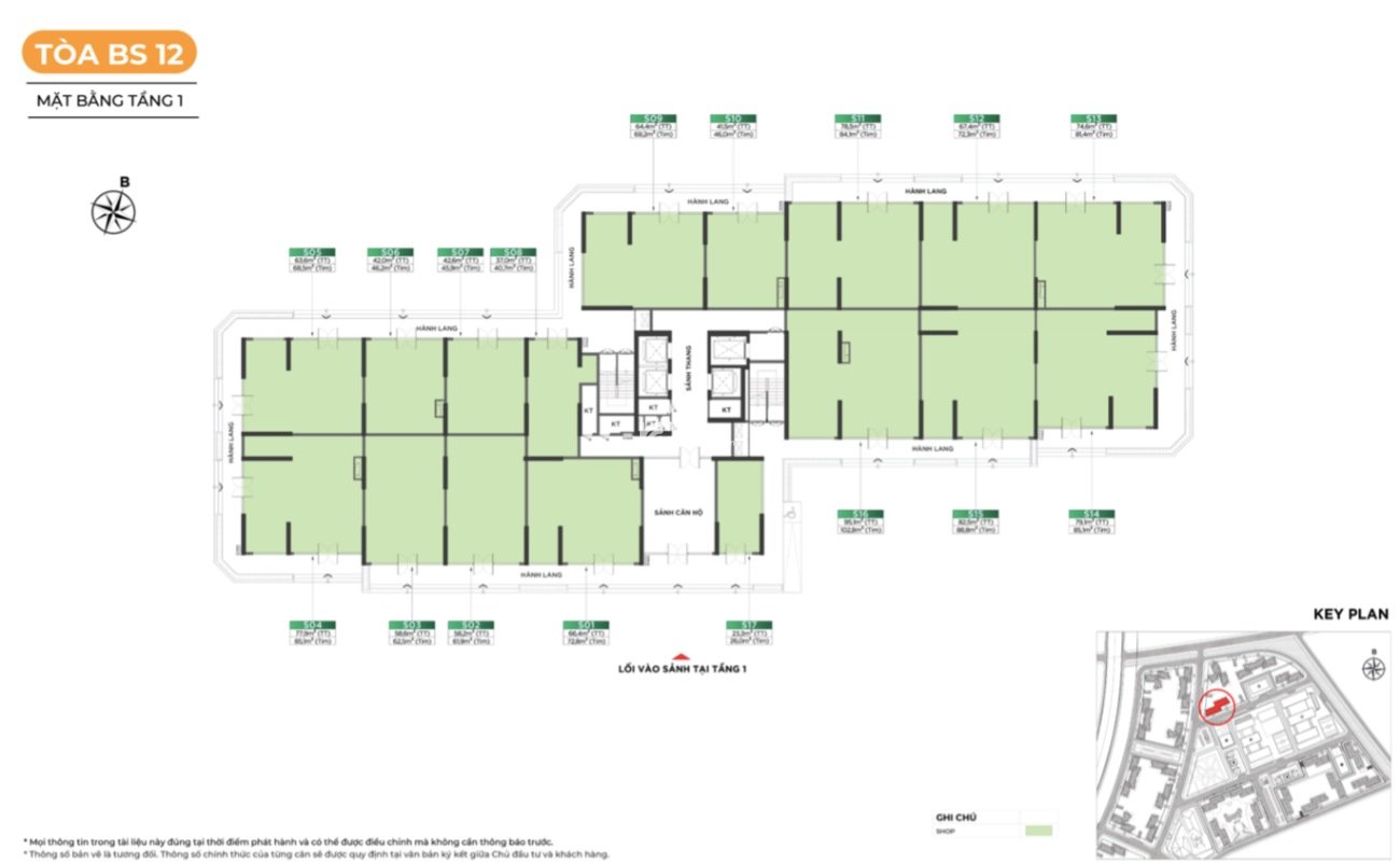 Căn 3PN view nội khu xanh tại block BS12 Solari Oasis, diện tích 81.5m2 giá chỉ từ 6 tỷ