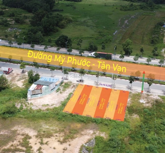 Bán đất p.Tân Định, tp Bến Cát, BD S:135,9m2 .   ODT: 60m2 