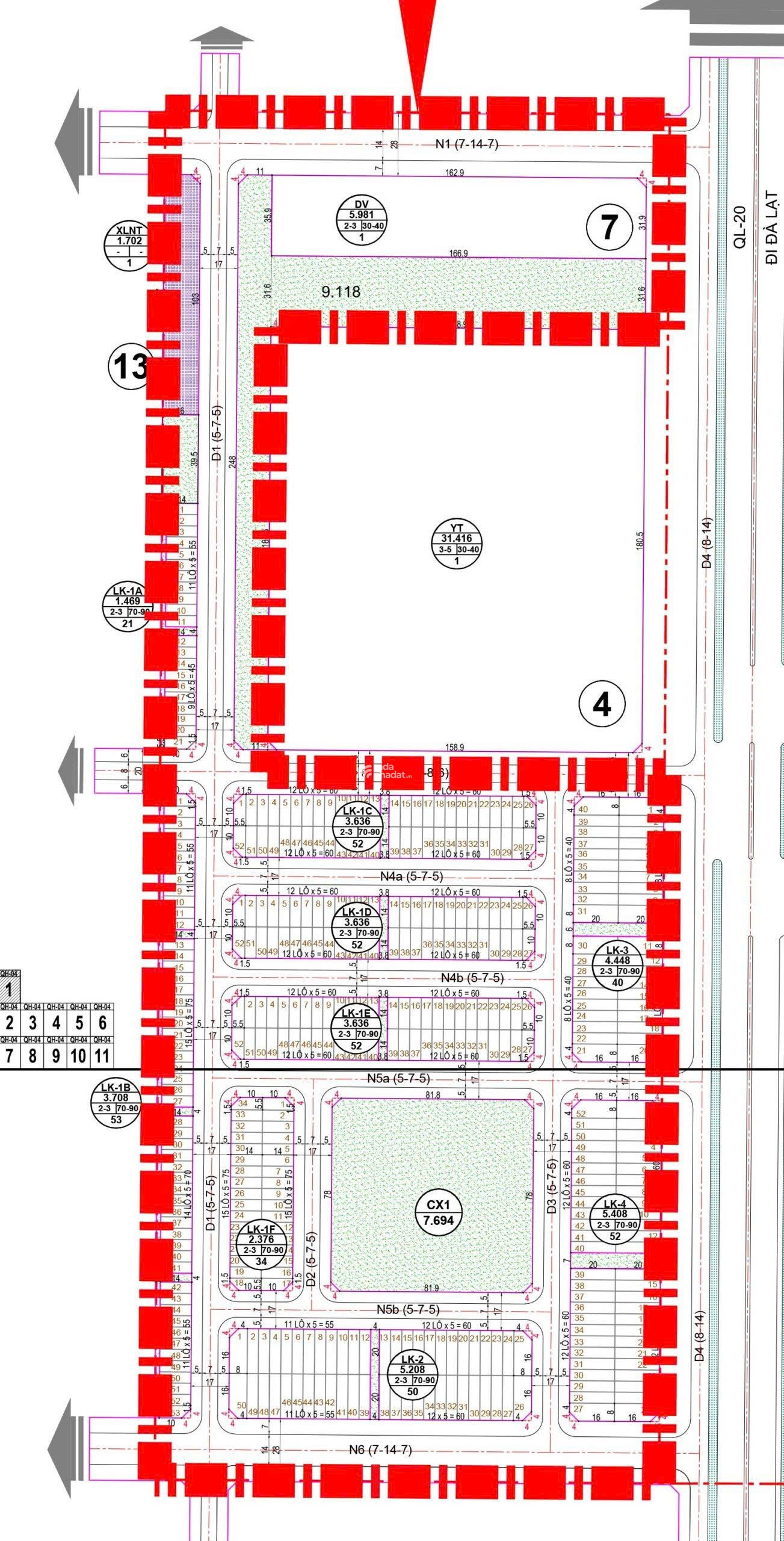 Đất nền Dầu Giây ngay trung tâm Thị Trấn Dầu Giây cũ 17,5tr / m vuông