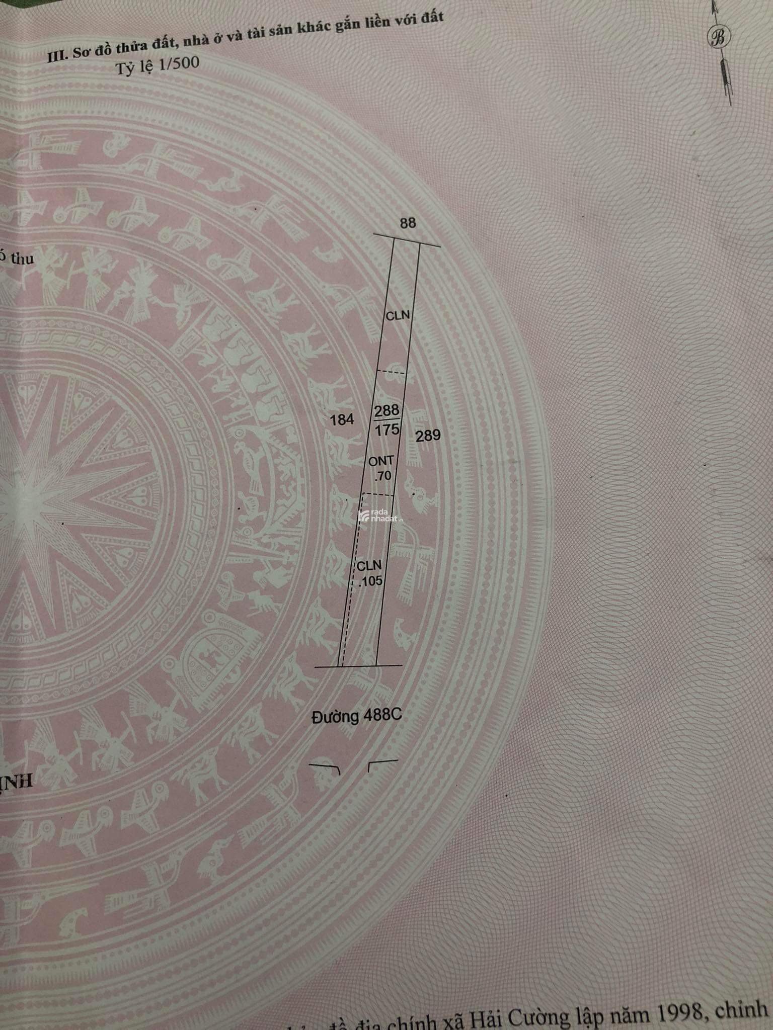 Cần tiền bán gấp lô đất mặt đường 488