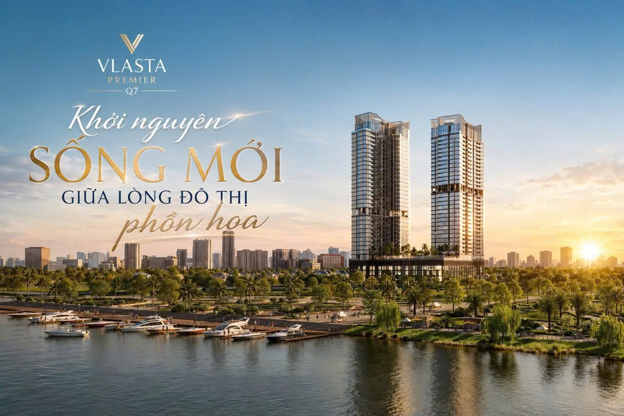 Chỉ 3,8 tỷ sở hữu căn hộ cao cấp 1PN 50m2 tại Vlasta Premier Phú Thuận Quận 7 view sông thoáng mát