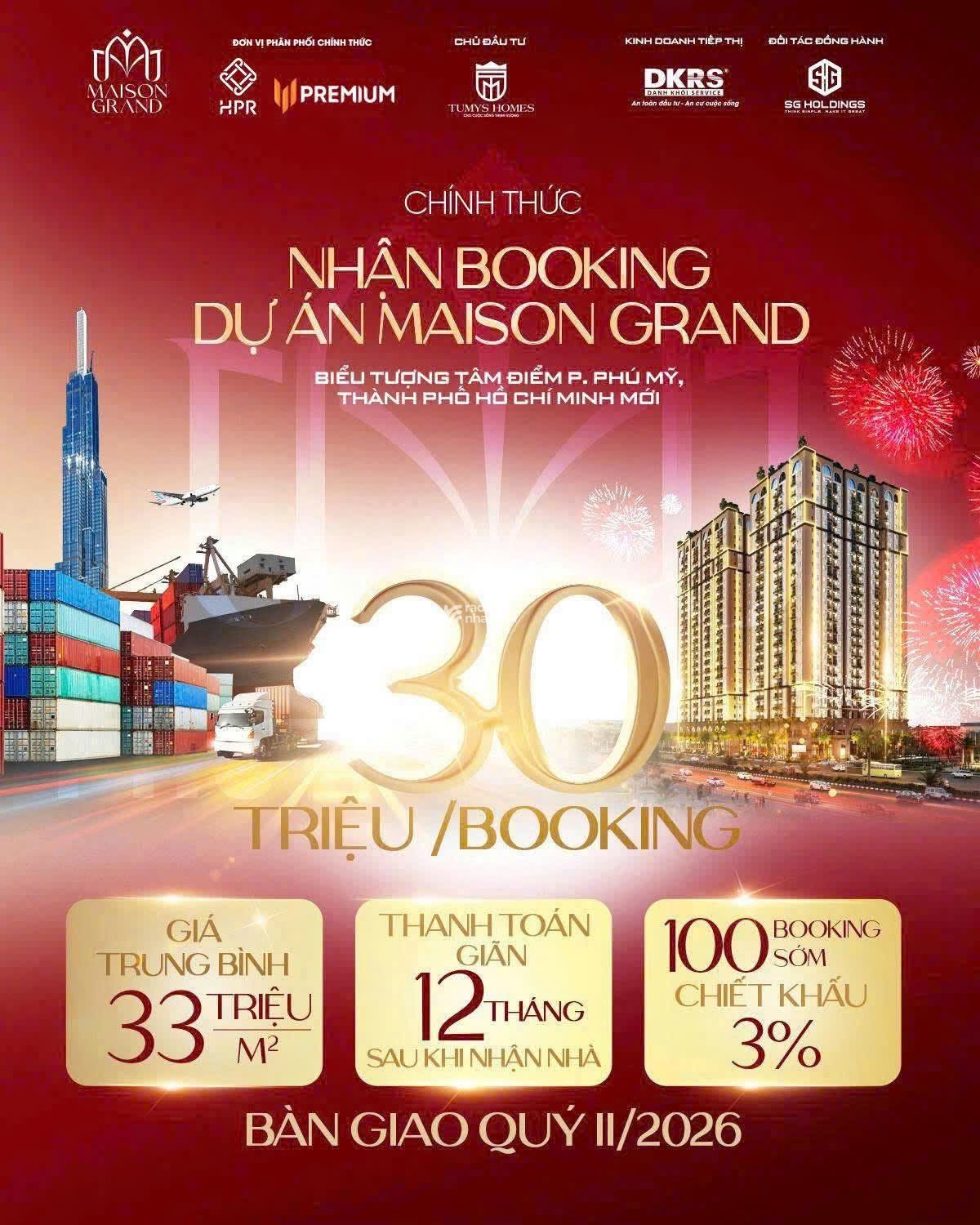  MAISON GRAND - CĂN HỘ 2 TỶ CHO THUÊ 12TRIỆU/THÁNG 