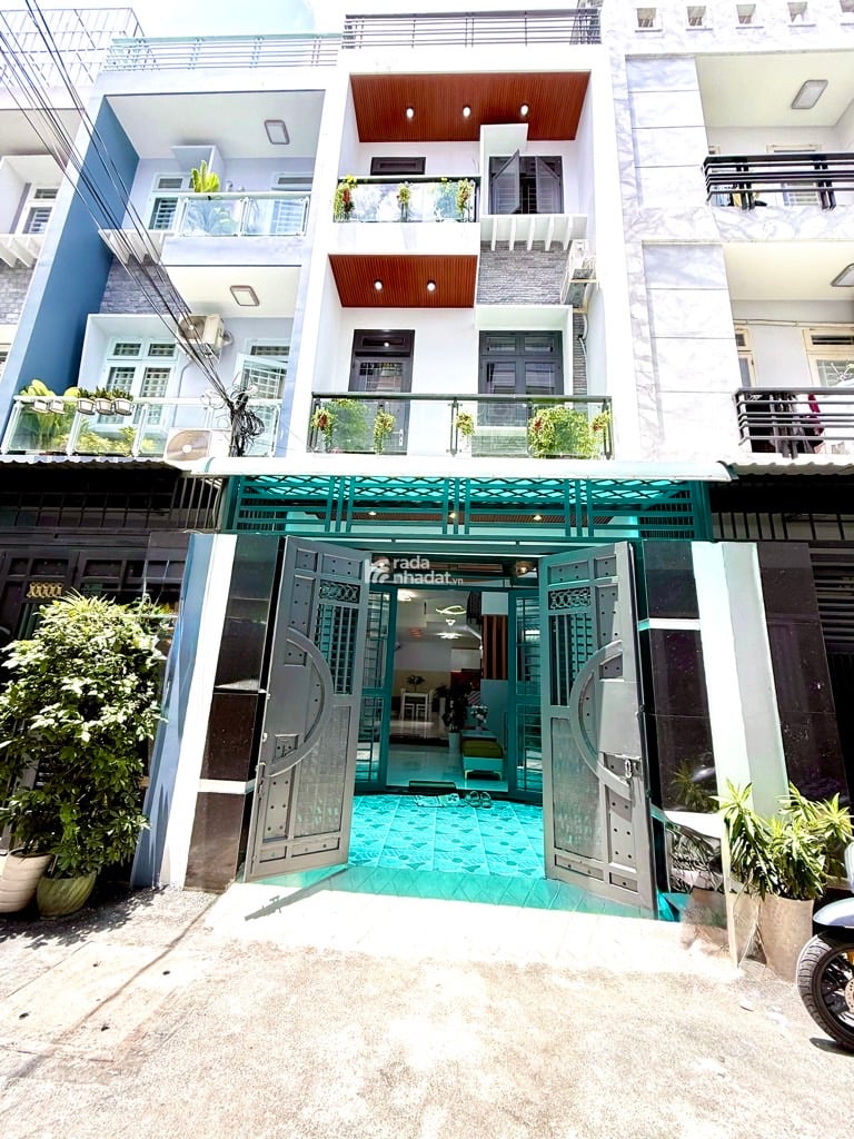 gò vấp 4 tầng, 4 phòng ngủ hẽm 4m