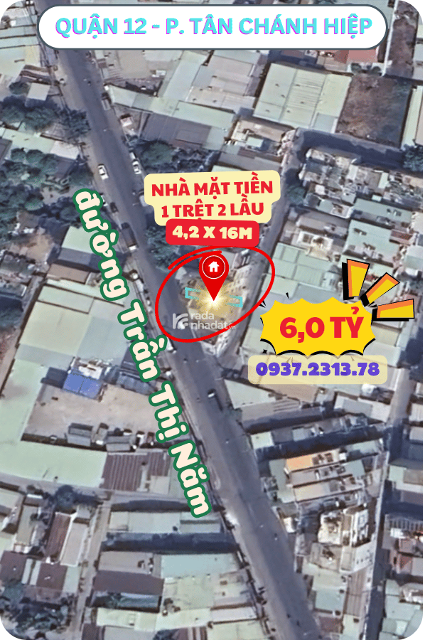 Nhà Mặt tiền Trần Thị Năm - 56m2 -  Có dòng tiền