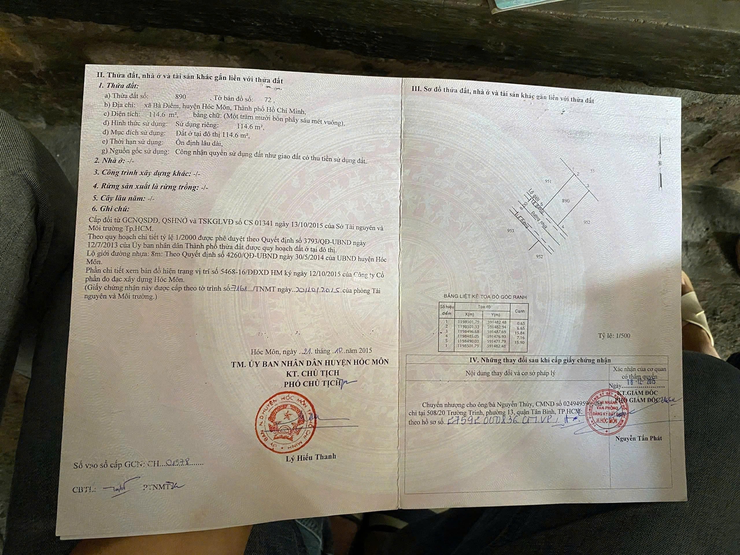 Cần vốn xoay sở, Bán gấp căn nhà ở Xã bà điểm, Hóc Môn. 950tr( thương lượng ) 