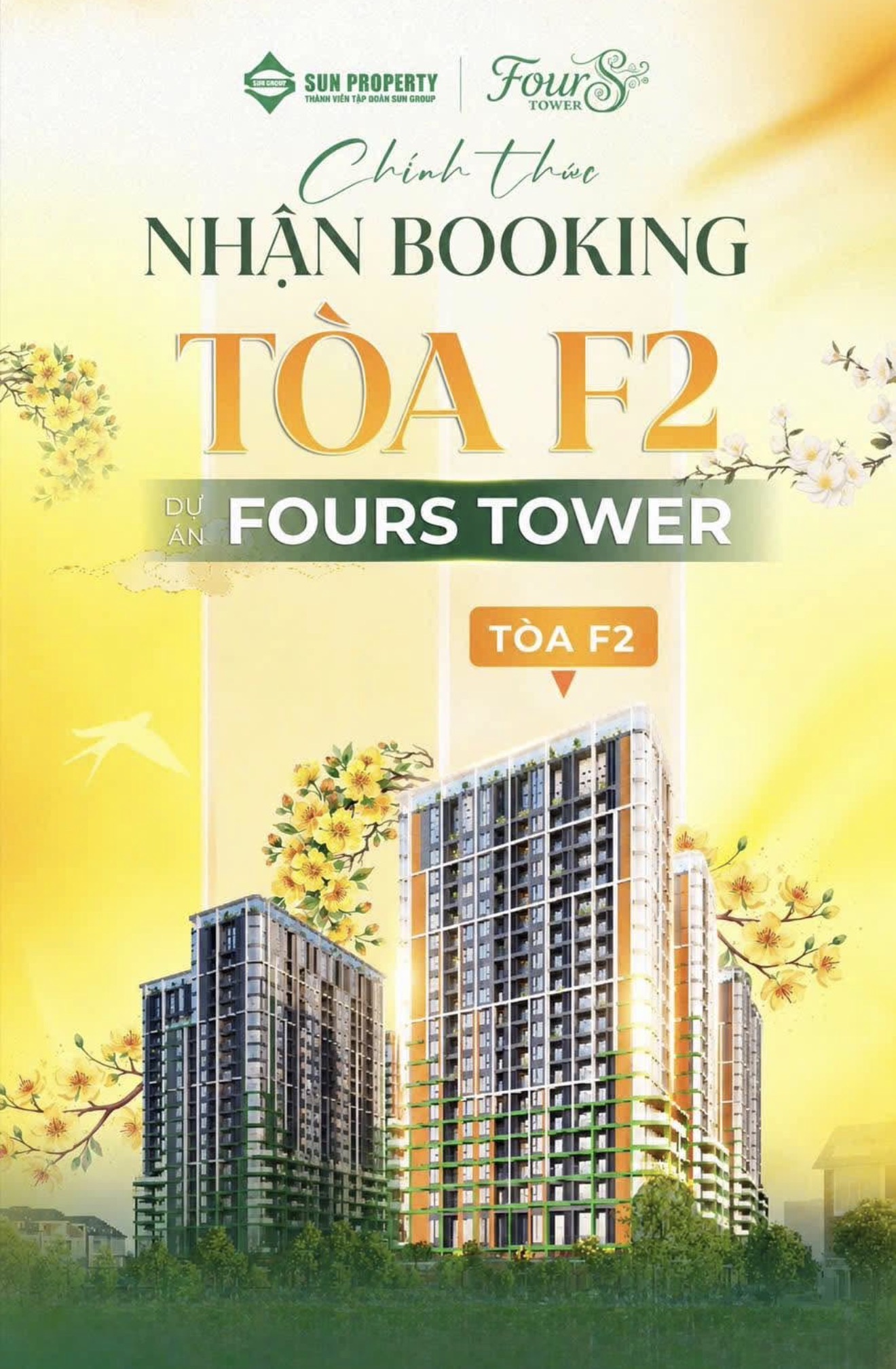 CHUẨN BỊ MỞ BÁN TOÀ F2 - SUN FOURS - 2.9 TỶ/ CĂN 2 PHÒNG NGỦ - 2 WC - CHÍNH SÁCH HẤP DẪN