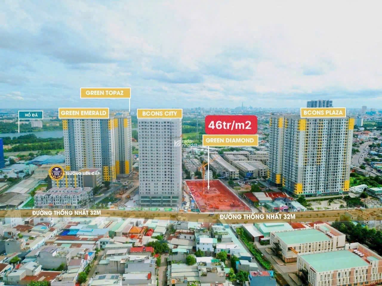 VIÊN NGỌC SÁNG CUỐI CÙNG GREEN DIAMOND TẠI KHU ĐẠI ĐÔ THỊ BCONS CITY
