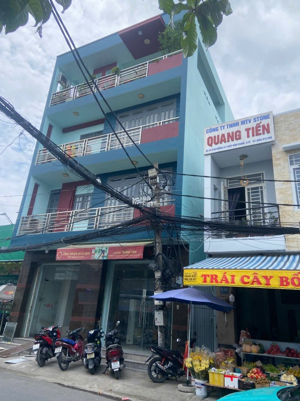 Cho thuê nhà nguyên căn mặt tiền đường số 48 Hiệp Bình Thủ Đức,8m x16m trệt 3 lầu,9P, 50TR