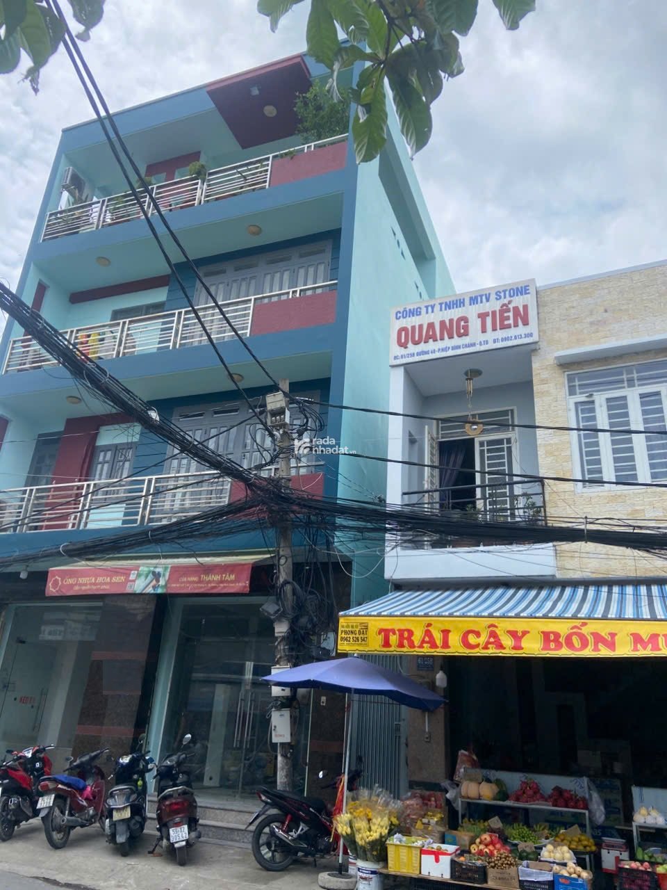 Cho thuê nhà nguyên căn mặt tiền đường số 48 Hiệp Bình Thủ Đức,8m x16m trệt 3 lầu,9P, 50TR