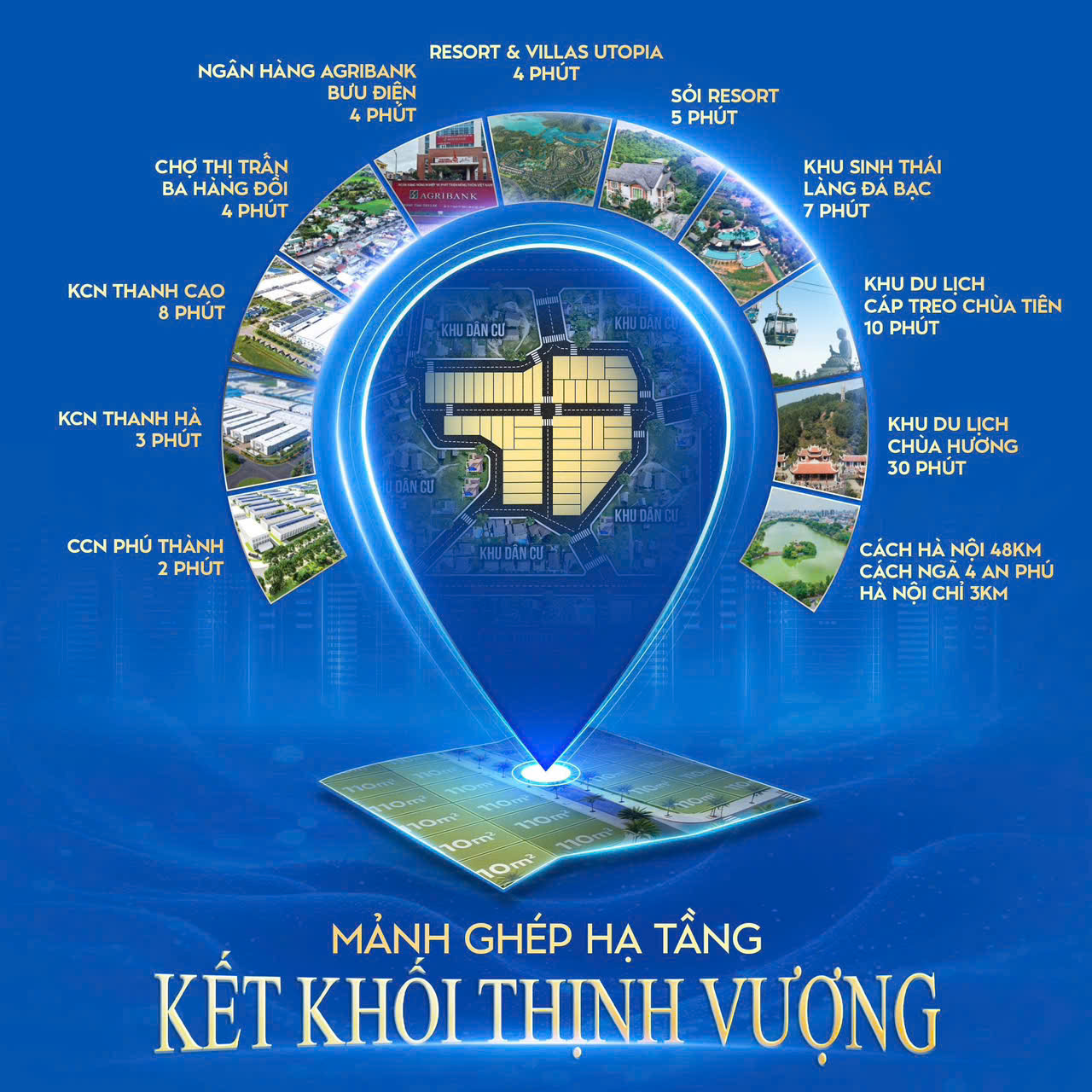 Bán đất khu dân cư sky phú thành, 58-85m,ranh giới rõ ràng,sổ hồng riêng từng lô,