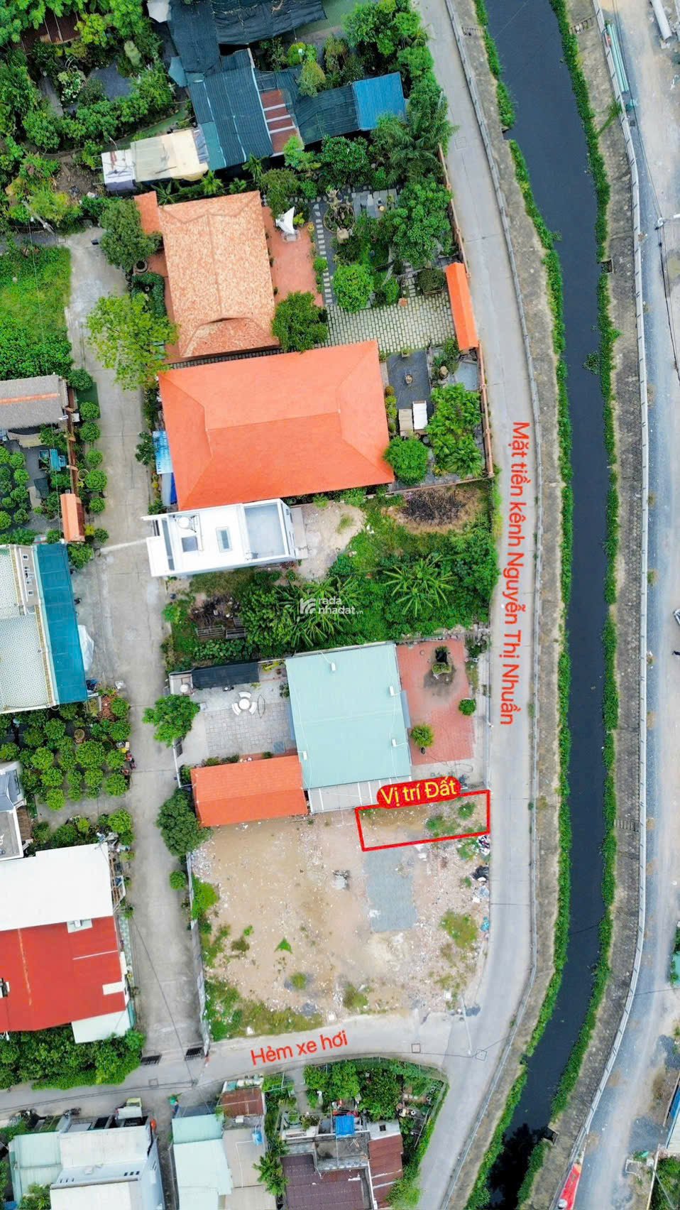 BÁN ĐẤT MẶT TIỀN RẠCH - NGUYỄN THỊ NHUẦN, AN PHÚ ĐÔNG, Q12