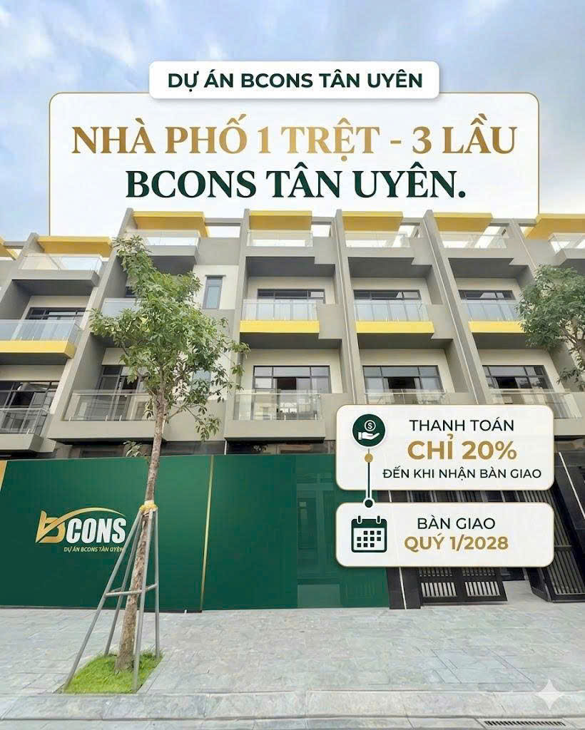 "Nhà Phố LK xây sẵn" Vốn chỉ 600triệu (góp 12tháng) - nhận THUÊ KHOÁN lại 25tr/tháng