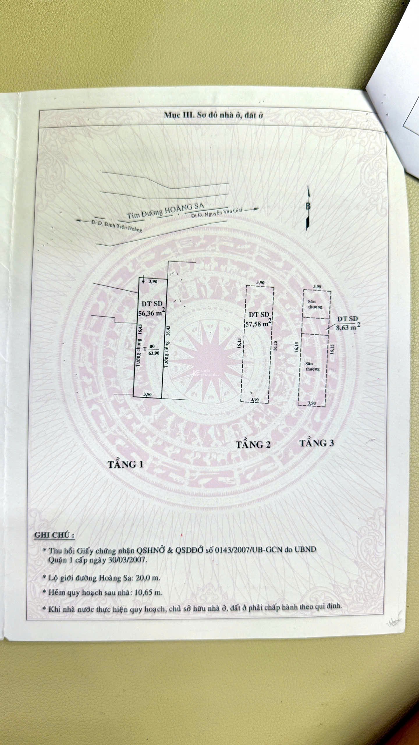 HOT: MẶT TIỀN  HOÀNG SA Q1, DT 3.9x16.5 TRỆT 2 LẦU GIÁ HẤP DẪN