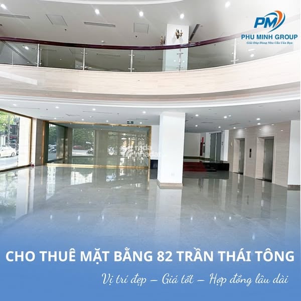 Cho thuê mặt bằng gần 1000m 82 Trần Thái Tông Cầu Giấy _ Thang máy, PCCC đầy đủ, giá ưu đãi