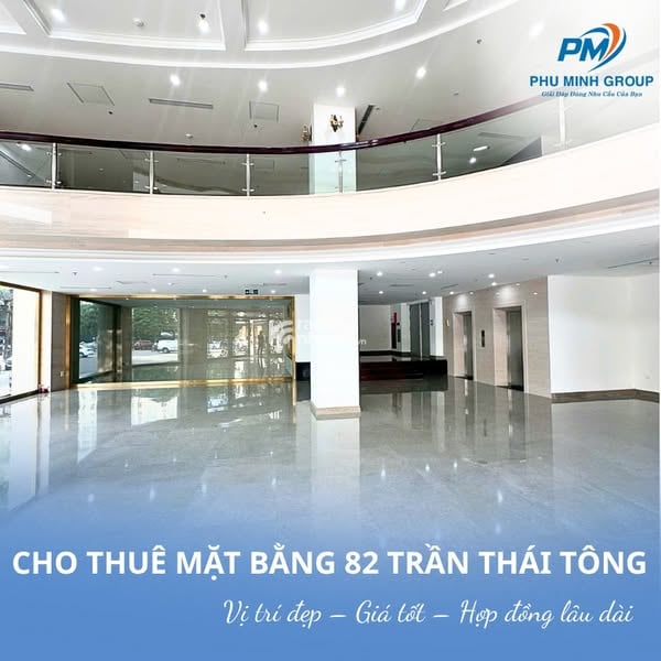 Cho thuê mặt bằng gần 1000m 82 Trần Thái Tông Cầu Giấy _ Thang máy, PCCC đầy đủ, giá ưu đãi