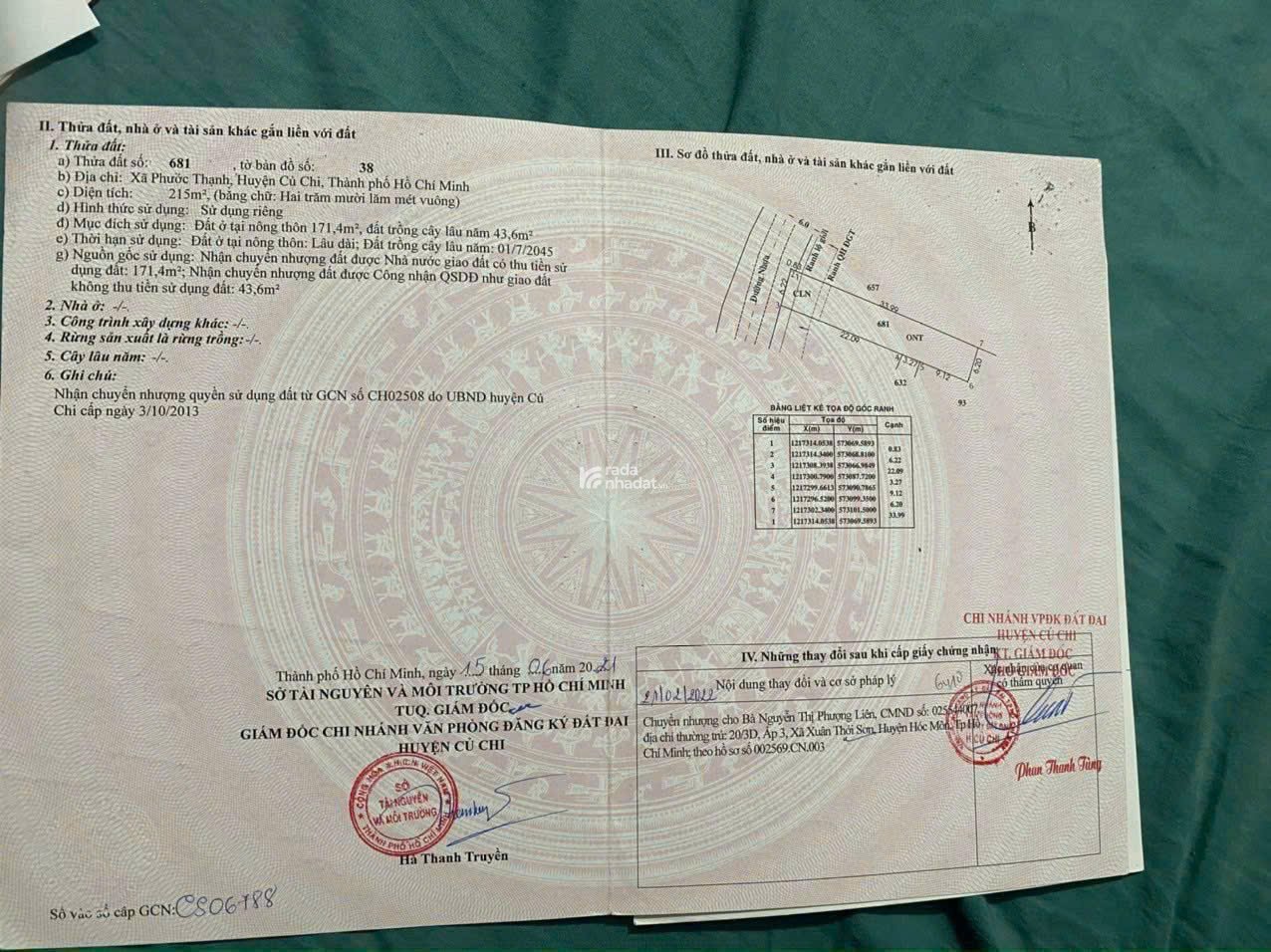 "Do kẹt vốn kinh doanh, bán gấp căn nhà xoay vốn ở Củ chi Phước Thạnh giá 900tr"