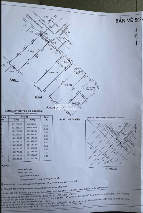 HOT:  CẦN BÁN NHÀ  443/ ĐIỆN BIÊN PHỦ,PHƯỜNG 3, QUẬN 3.