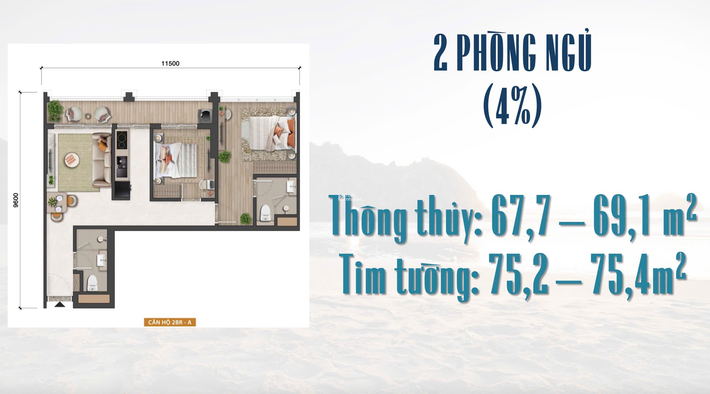 Bán chung cư đẹp xuất sắc tại Blanca City ( Sun Group ) chỉ với 2.5tỷ được CK lên đến 23%