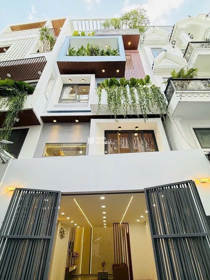 NHÀ 5 TẦNG XÂY MỚI FULL NỘI THẤT - 5x12 - KHU PHÂN LÔ HẺM 6M XE HƠI ĐỖ CỬA- CHỈ 9.39 TỶ TL